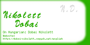 nikolett dobai business card